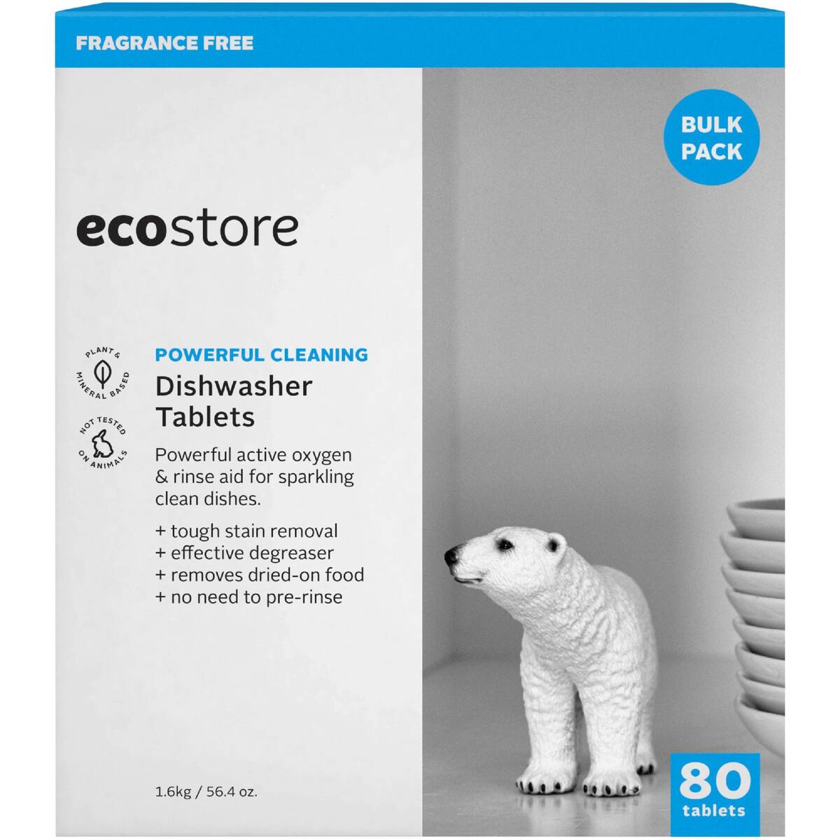 Ecostore Dishwasher Tablets Fragrance Free 80 Pack