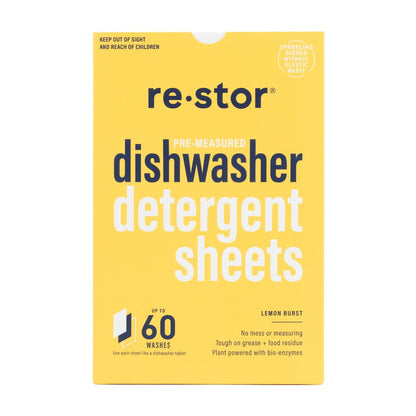 Restor Dishwasher Detergent Sheets Lemon Burst 60 Pack