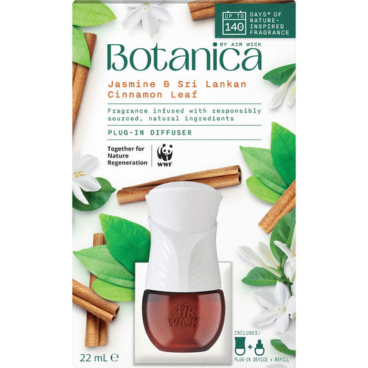 Botanica Plug In Diffuser Jasmine & Sri Lankan Cinnamon Leaf 22ml