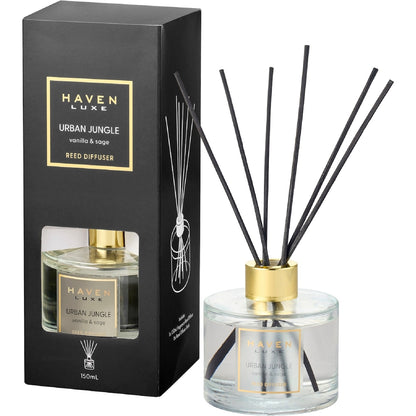 Haven Luxe Reed Diffuser Urban Jungle Vanilla & Sage 150ml