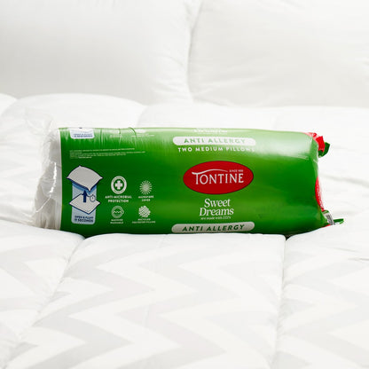 Tontine Sweet Dreams Medium Pillows Anti Allergy 2 Pack