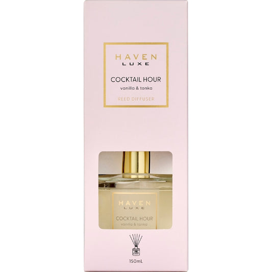 Haven Luxe Reed Diffuser Cocktail Hour Vanilla & Tonka 150ml