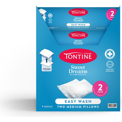 Tontine Sweet Dreams Easy Wash Medium Pillows 2 Pack