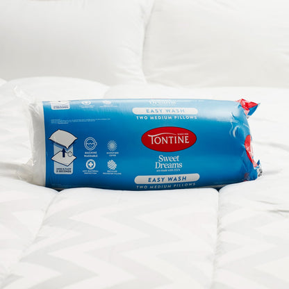 Tontine Sweet Dreams Easy Wash Medium Pillows 2 Pack