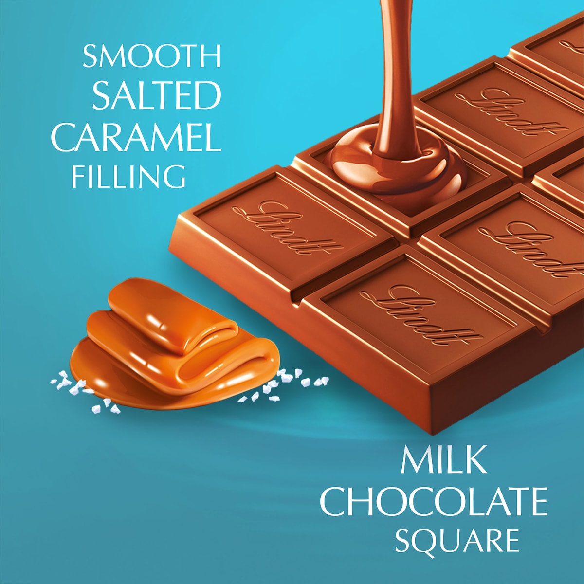 Lindt Lindor Milk Salted Caramel Chocolate Block 100g