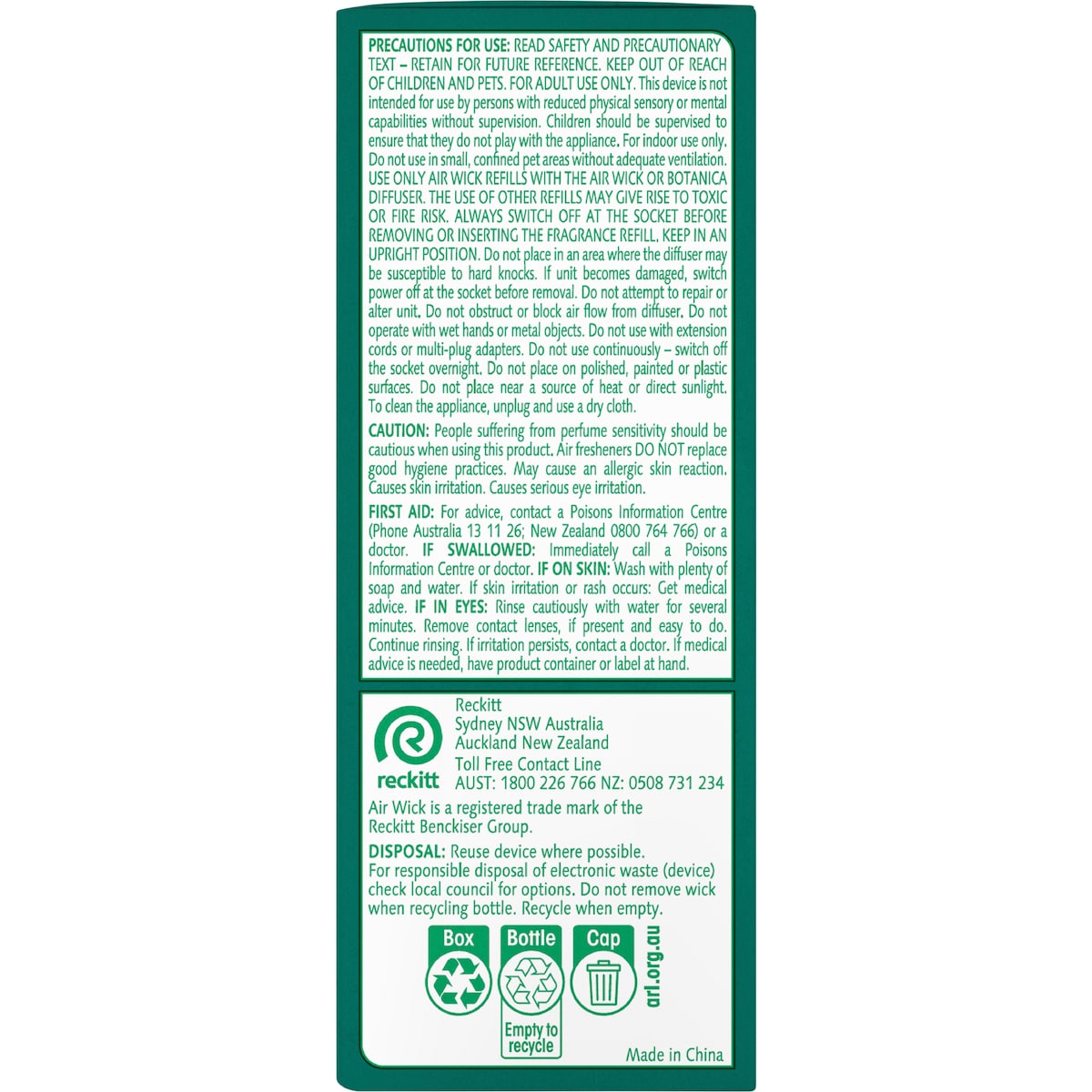 Air Wick 2x Essential Oil Eucalyptus & Cedarwood Plug In Diffuser 19ml