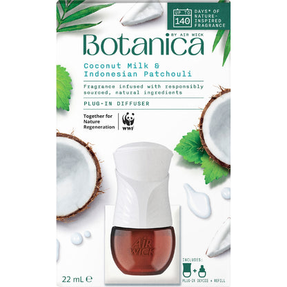 Botanica Plug In Diffuser Coconut Milk & Indonesian Patchouli 22ml