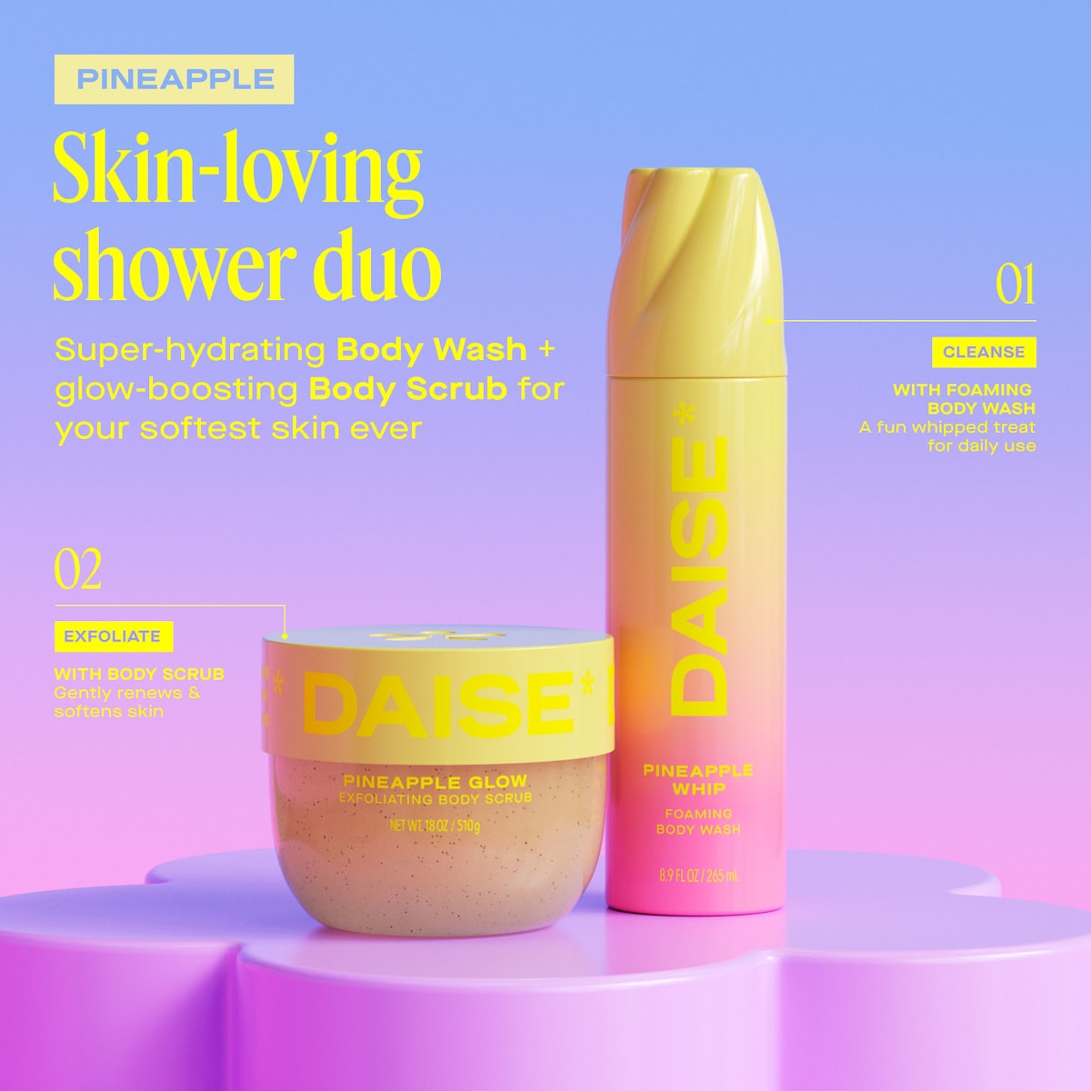 Daise Exfoliating Body Scrub Pineapple Glow 510g