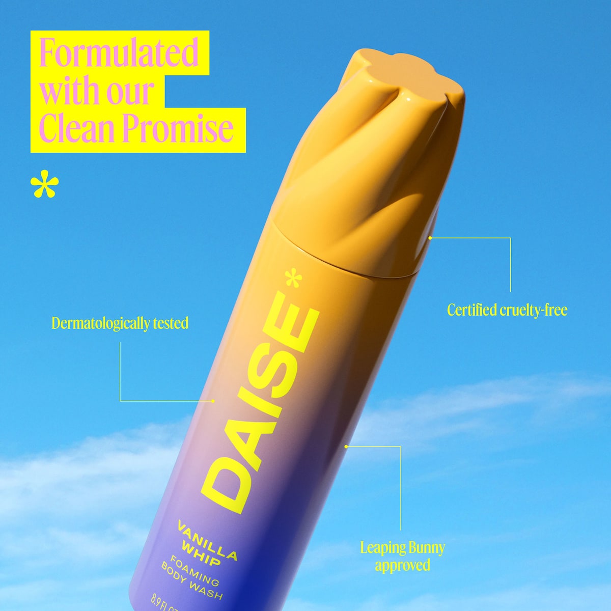 Daise Foaming Body Wash Vanilla Whip 265ml