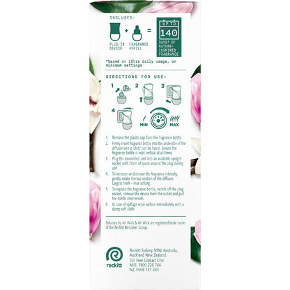 Botanica Plug In Diffuser Vanilla & Himalayan Magnolia 22ml