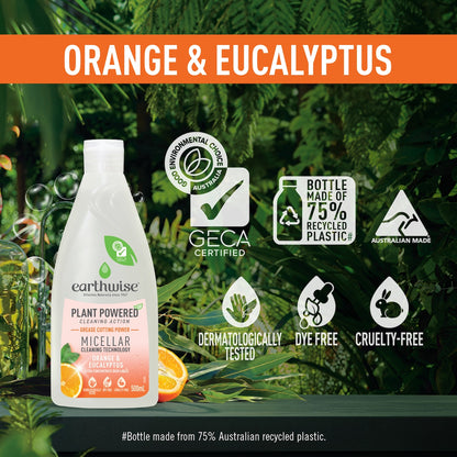 Earthwise Dishwashing Liquid Orange & Eucalyptus 500ml