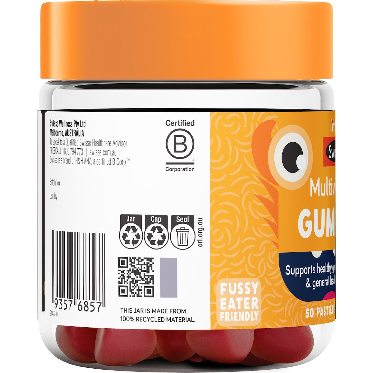 Little Swisse Multivitamin Gummies Raspberry 50 Pack
