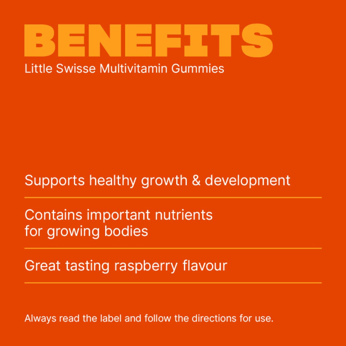 Little Swisse Multivitamin Gummies Raspberry 50 Pack