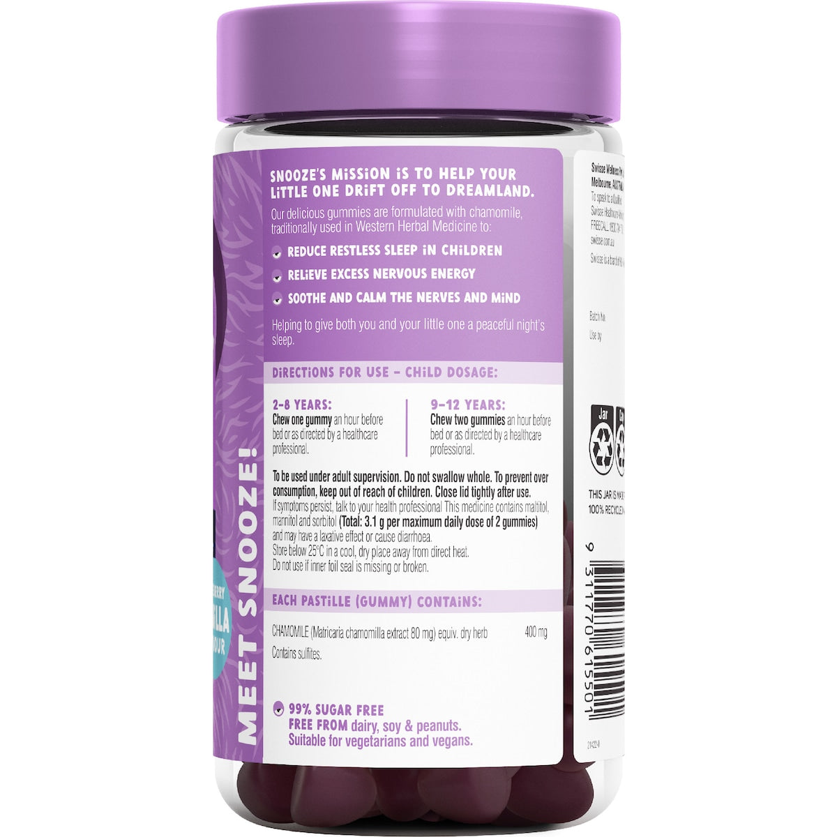 Little Swisse Sleep Gummies For Kids 100 Pack