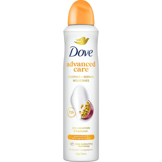 Dove Advanced Care Deodorant Passionfruit & Lemongrass 72h 250ml