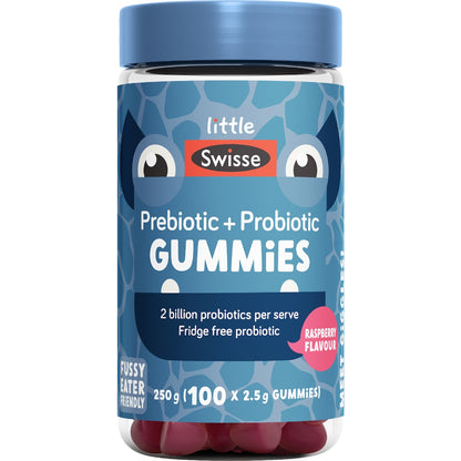 Little Swisse Prebiotic + Probiotic Gummies For Kids 100 Pack