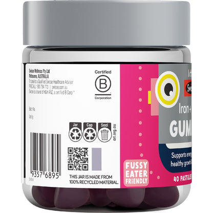 Little Swisse Iron + Vitamin C Gummies For Kids 40 Pack