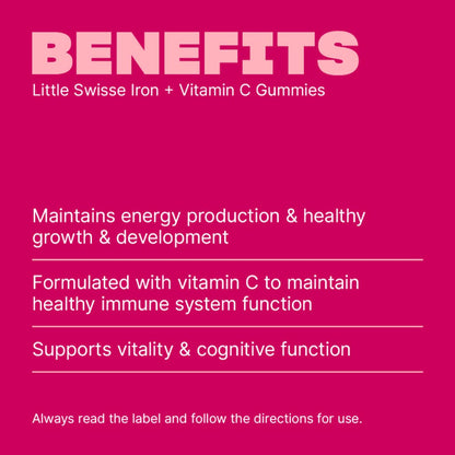 Little Swisse Iron + Vitamin C Gummies For Kids 40 Pack