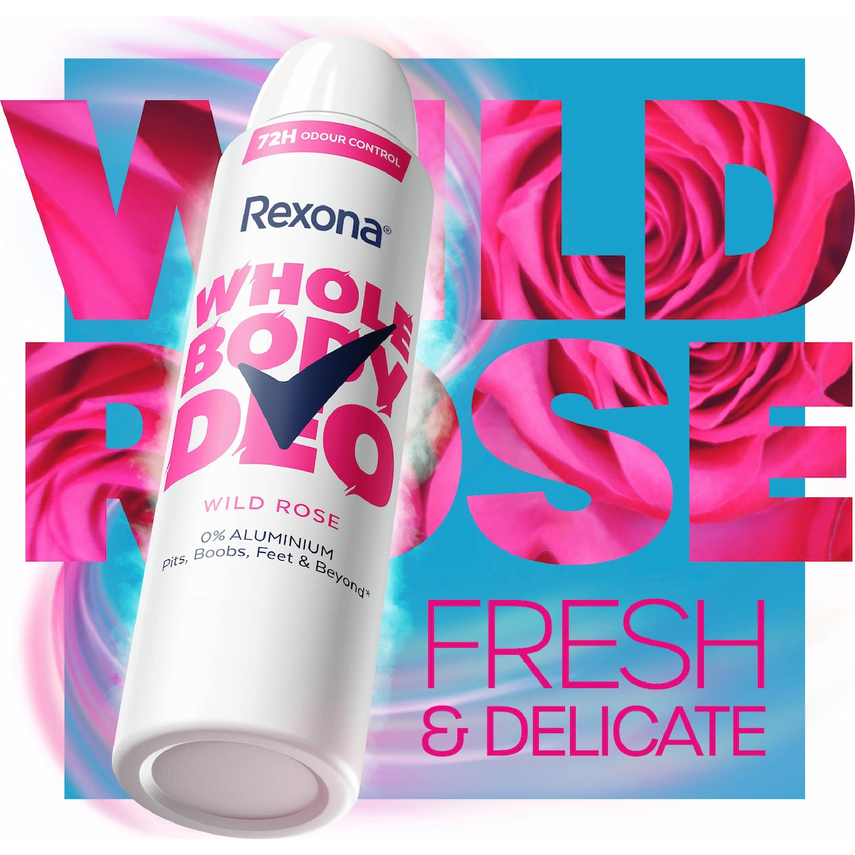 Rexona Women Whole Body Deodorant Aerosol Wild Rose 230ml
