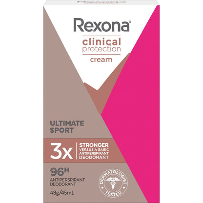 Rexona Women Clinical 96hr Deodorant Stick Sport 45ml