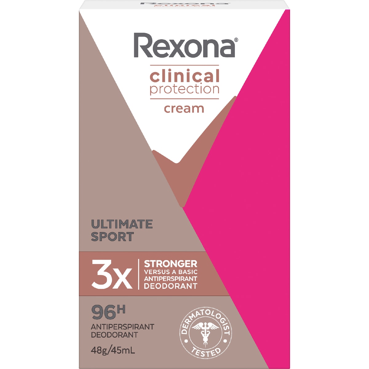 Rexona Women Clinical 96hr Deodorant Stick Sport 45ml