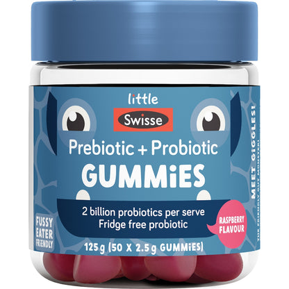 Little Swisse Prebiotic + Probiotic Gummies For Kids 50 Pack