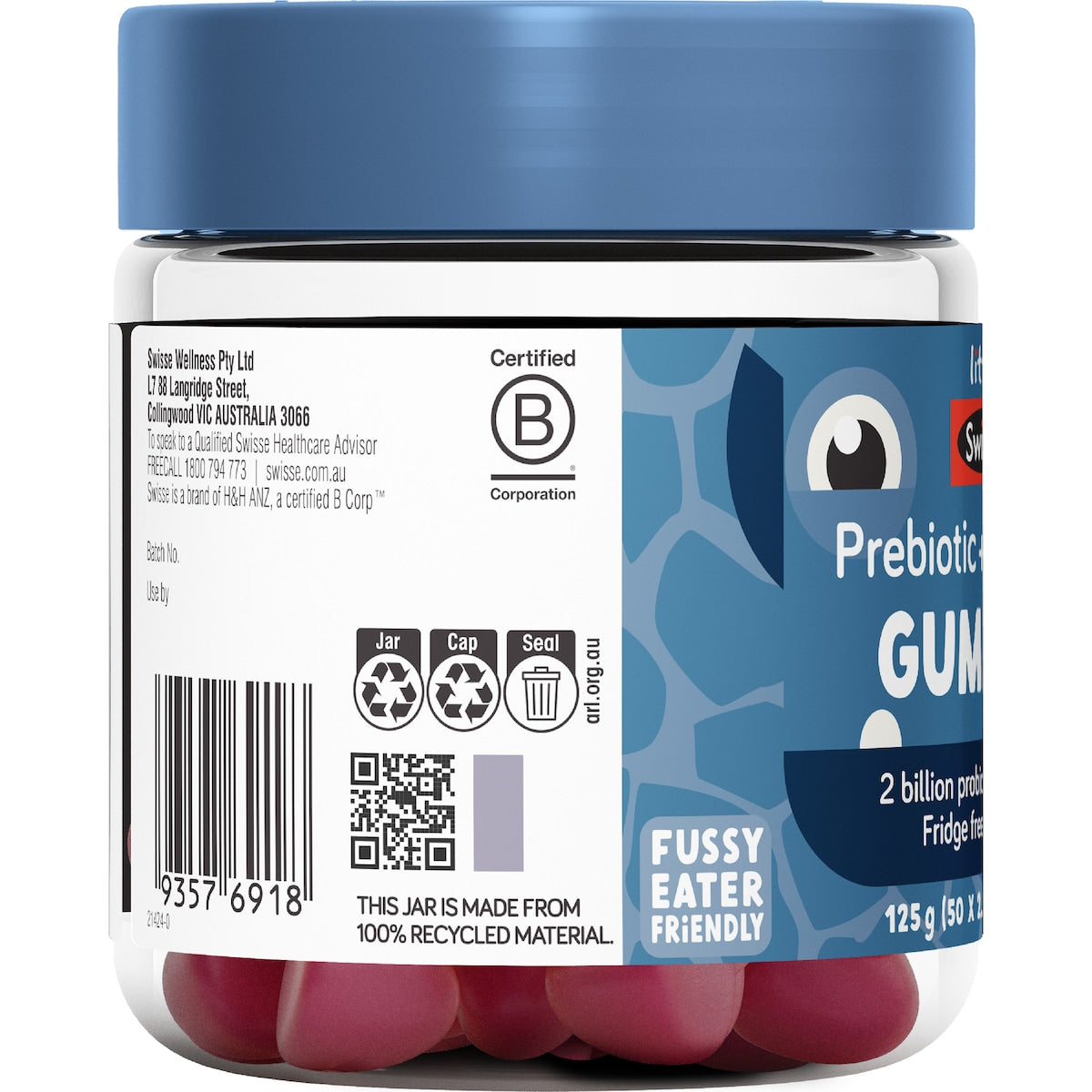 Little Swisse Prebiotic + Probiotic Gummies For Kids 50 Pack