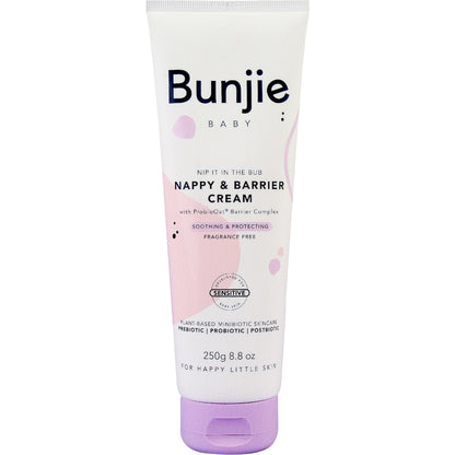 Bunjie Baby Nappy Barrier Cream Sensitive & Fragrance Free 250g