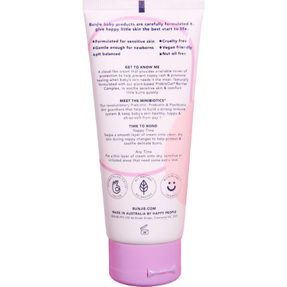 Bunjie Baby Nappy Barrier Cream Sensitive & Fragrance Free 250g