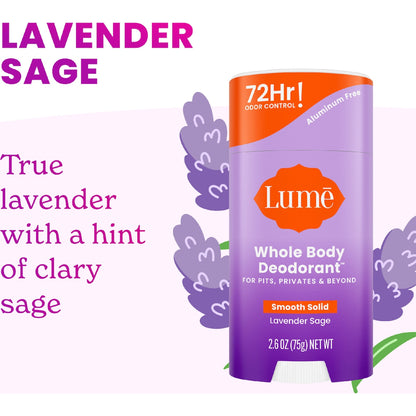 Lume Whole Body Deodorant Stick Lavender Sage 75g
