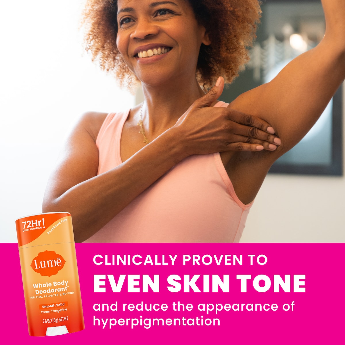 Lume Whole Body Deodorant Stick Clean Tangerine 75g
