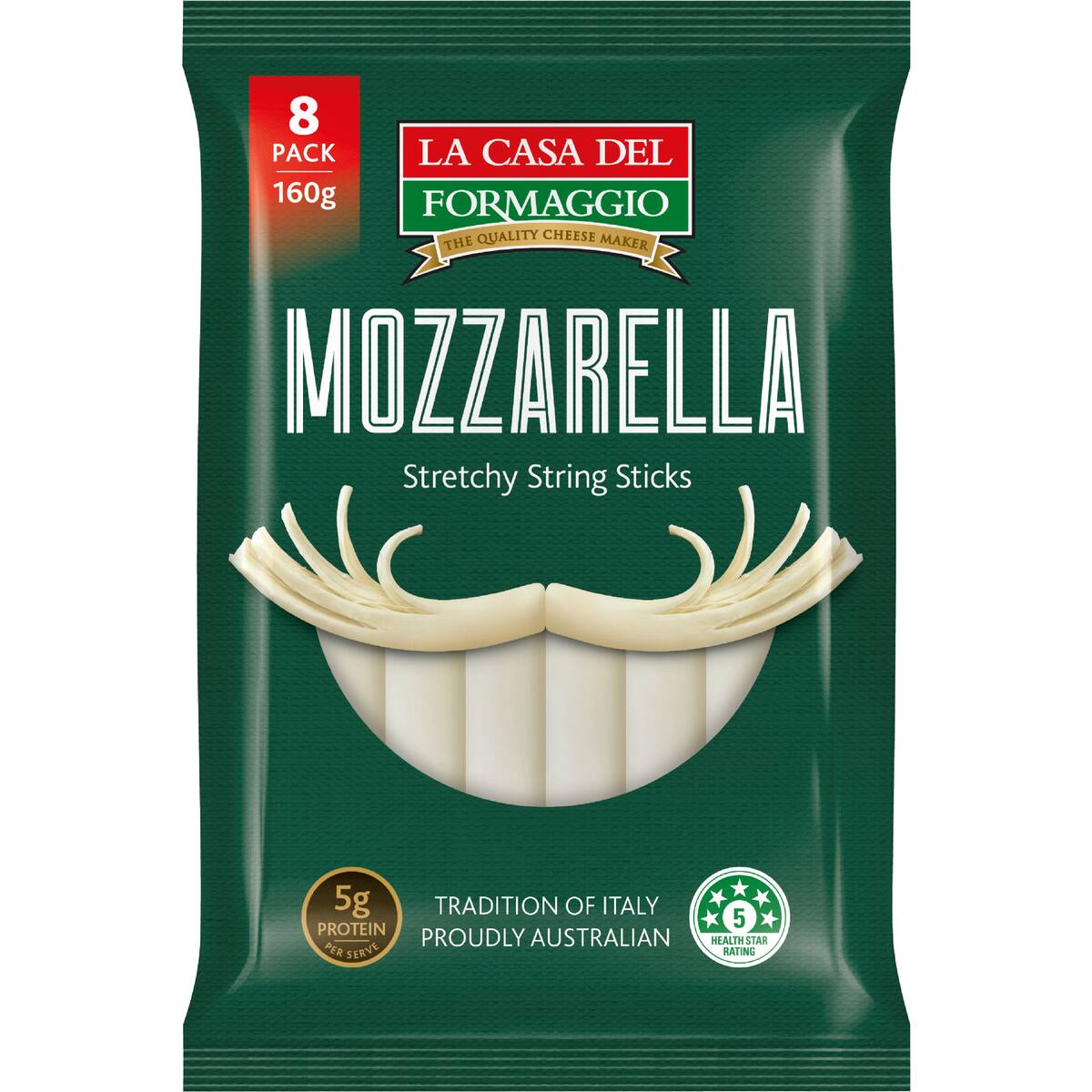 La Casa Mozzarella String Cheese Sticks 160g
