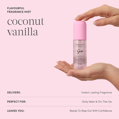 Gem Fragrance Body Mist Coconut Vanilla 90ml