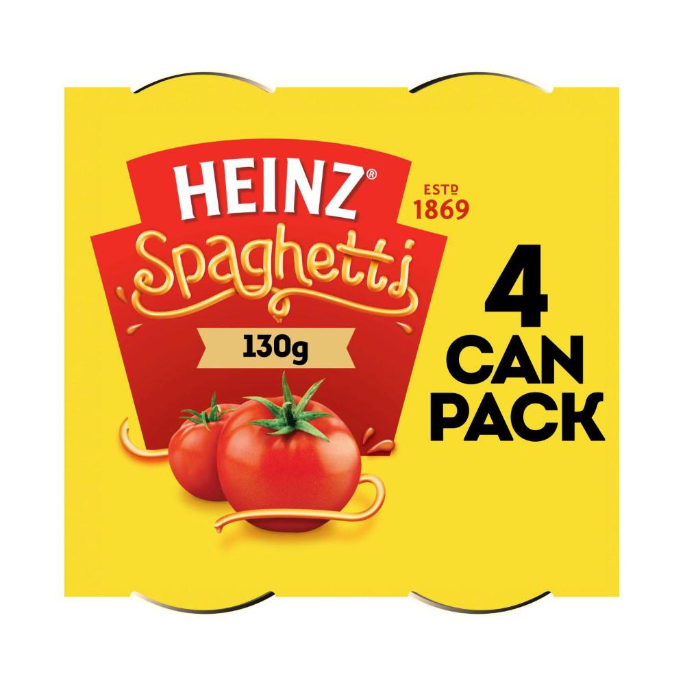 Heinz Spaghetti in Tomato Sauce Pasta 4 Pack - 130g