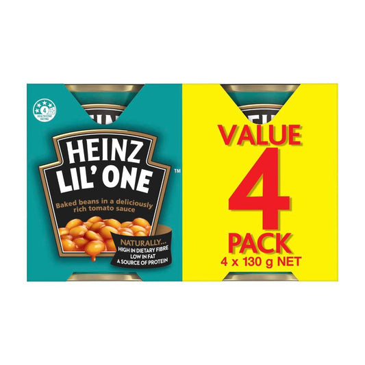 Heinz Baked Beans in Tomato Sauce Beans 4 Pack - 130g