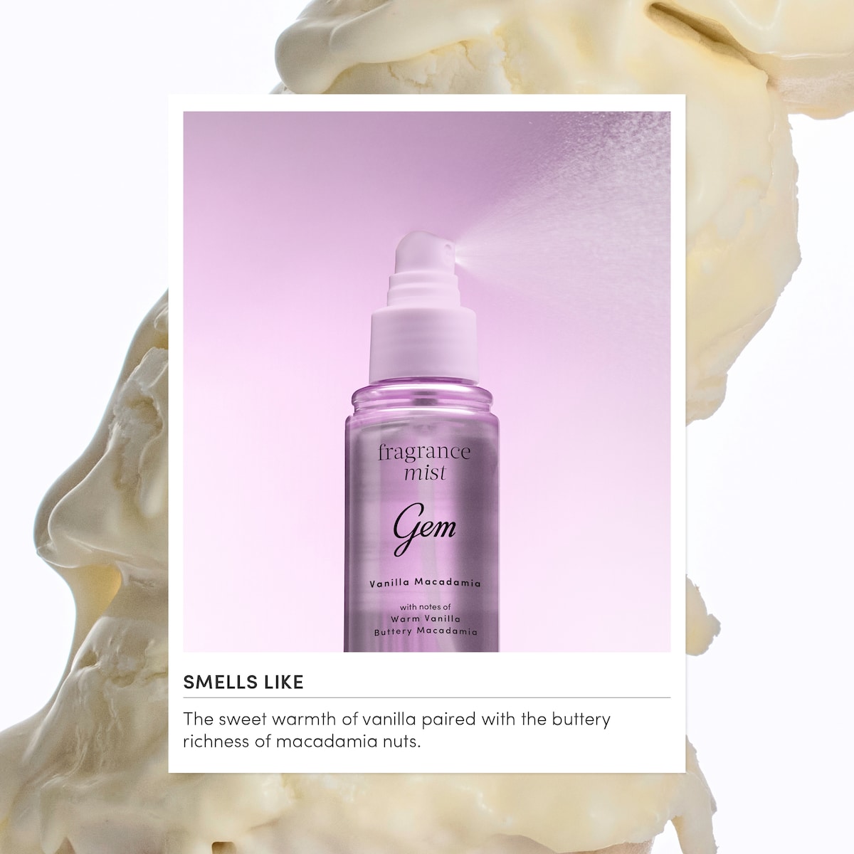 Gem Fragrance Body Mist Vanilla Macadamia 90ml