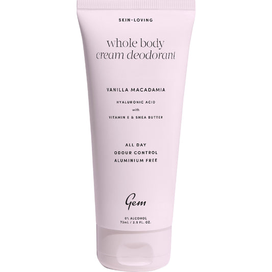 Gem Whole Body Cream Deodorant Vanilla Macadamia 73ml