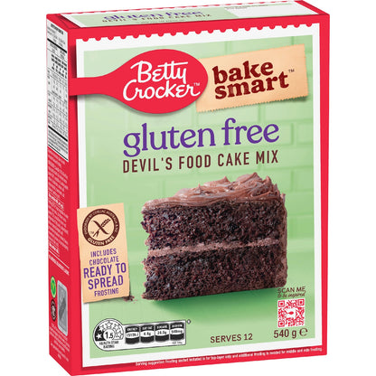 Betty Crocker Bake Smart Gluten Free Devils Food Cake Mix 540g