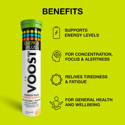 Voost Energy Plus Effervescent Tablets Orange & Mango 40 Pack