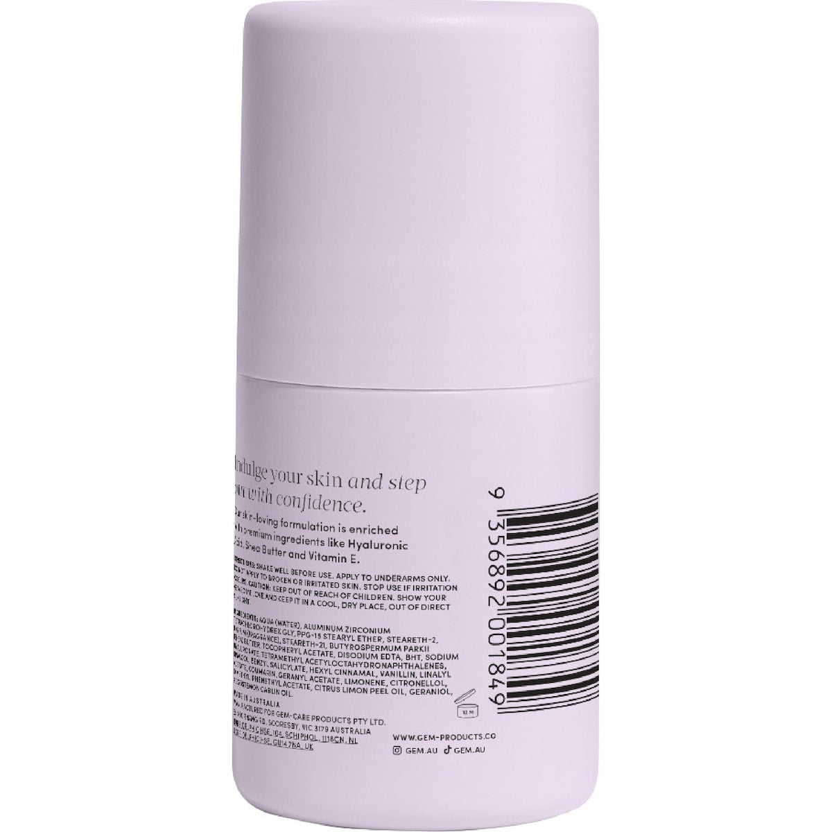 Gem Roll On Deodorant Vanilla Macadamia 50ml