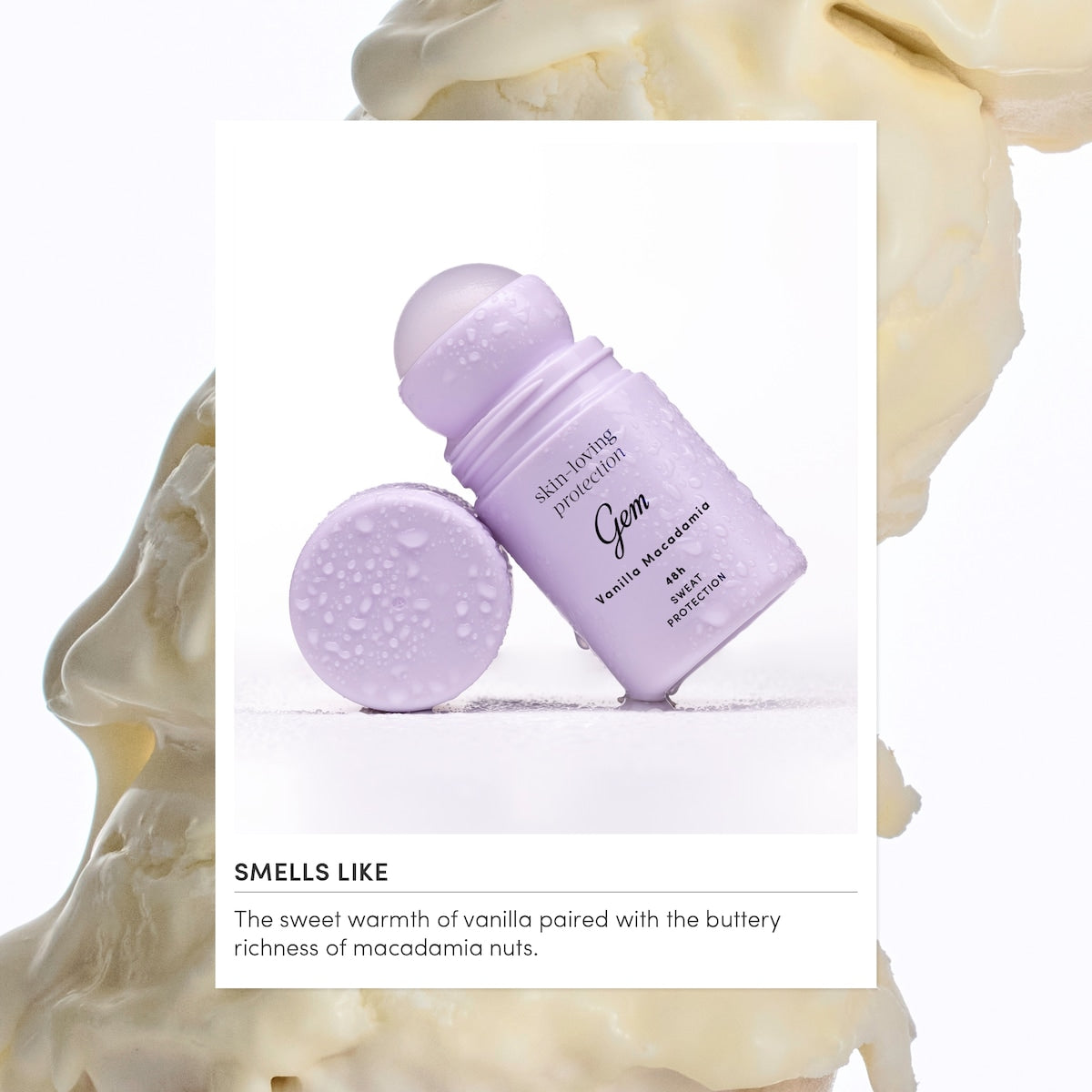 Gem Roll On Deodorant Vanilla Macadamia 50ml