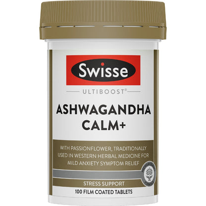 Swisse Ultiboost Ashwagandha Calm+ Tablets 100 Pack
