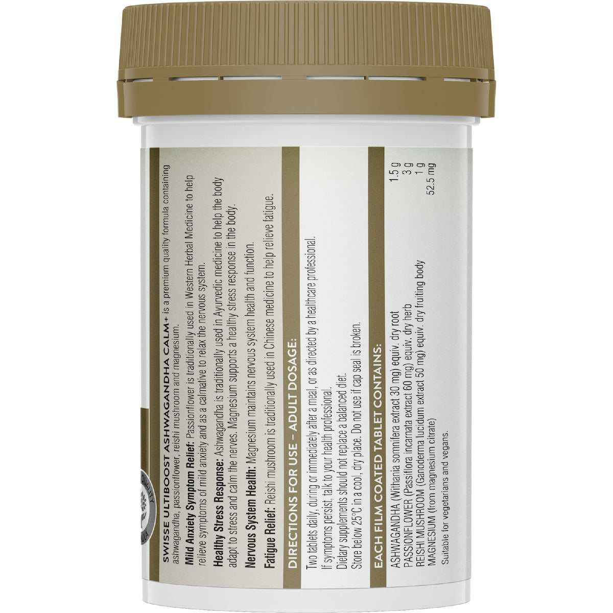 Swisse Ultiboost Ashwagandha Calm+ Tablets 100 Pack