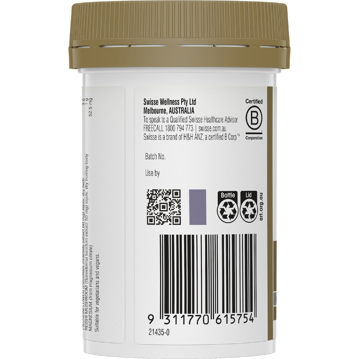 Swisse Ultiboost Ashwagandha Calm+ Tablets 100 Pack