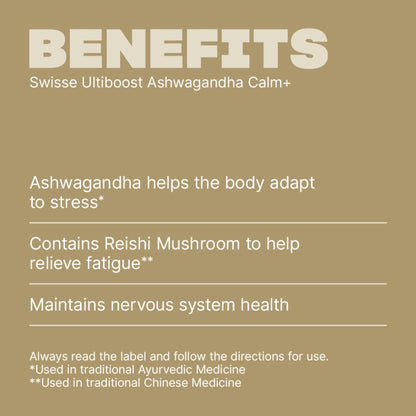 Swisse Ultiboost Ashwagandha Calm+ Tablets 100 Pack
