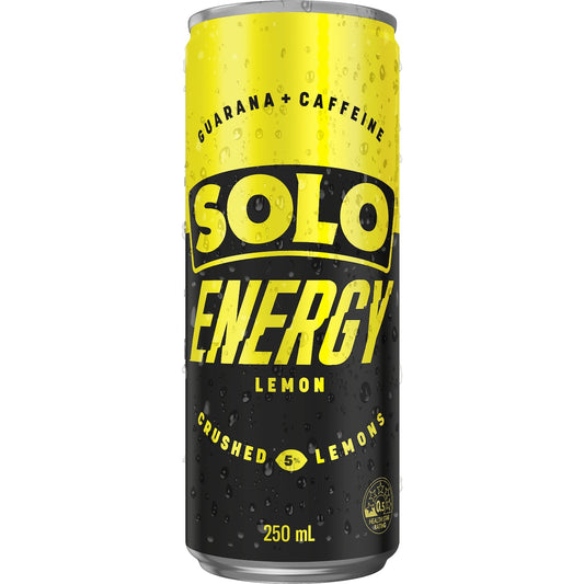 Solo Energy Drink Lemon Flavour Can 250ml