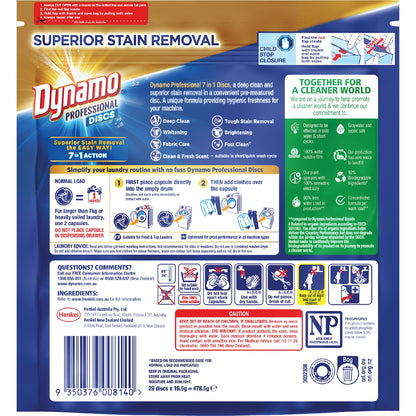 Dynamo Professional Laundry Capsules 7 In 1 Action 29 Pack