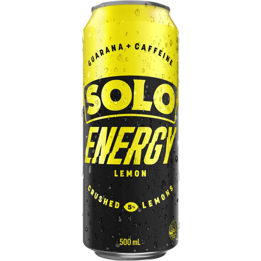 Solo Energy Drink Lemon Flavour Can 500ml