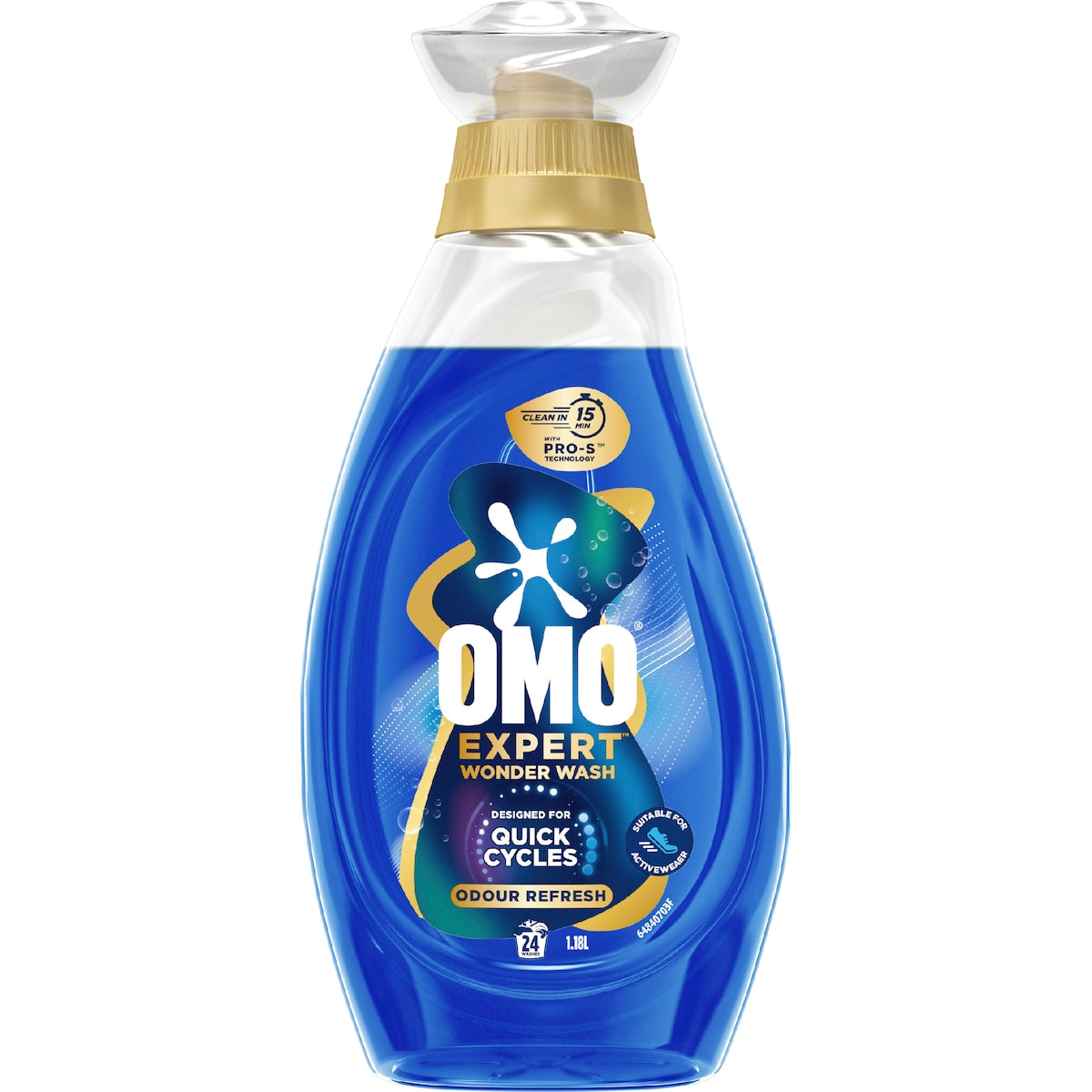 Omo Expert Wonder Wash Laundry Liquid Detergent Odour Refresh 1.18l