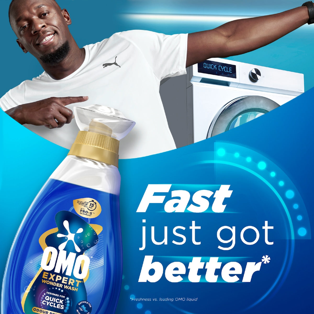 Omo Expert Wonder Wash Laundry Liquid Detergent Odour Refresh 1.18l